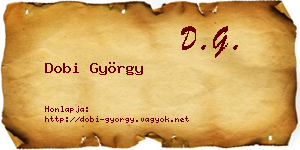 Dobi György névjegykártya