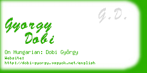 gyorgy dobi business card