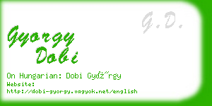 gyorgy dobi business card